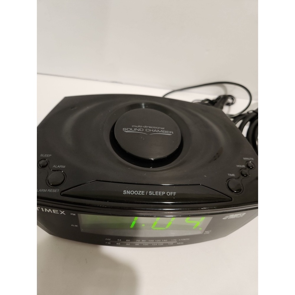 Timex MP3 Line-In T227BQ Tuning Alarm Clock Radio Blk Tested Works !! EUC - Picture 3 of 9